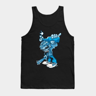 Blue Skull Fire Tank Top